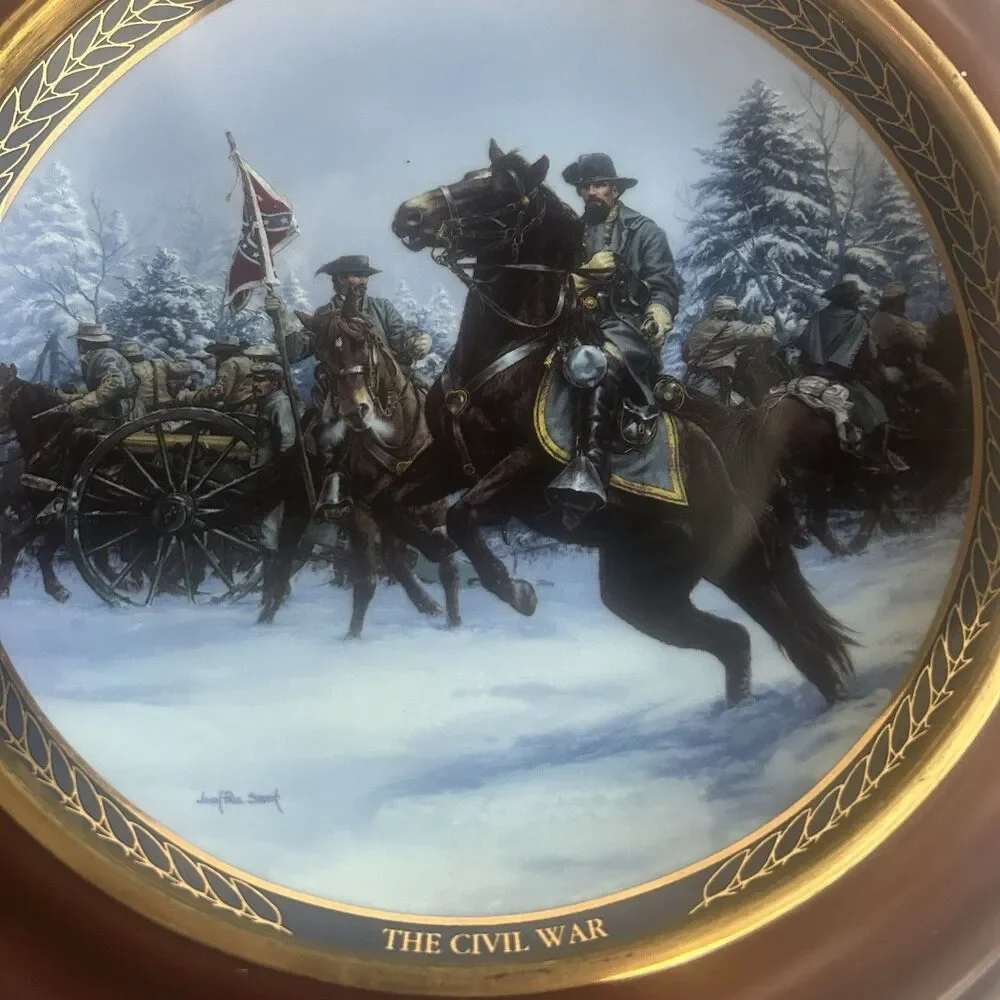Nathan Bedford Forrest Civil War Collector Plate Framed Bradford Exchange 1994